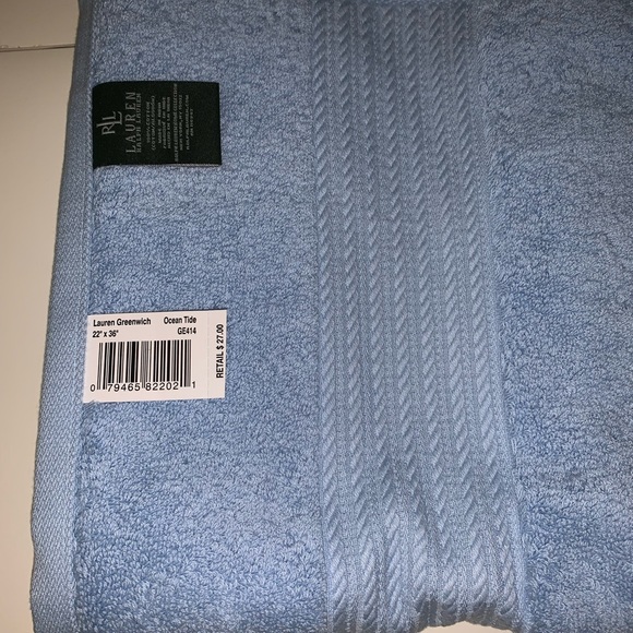 Ralph Lauren Cotton Bath Mat Ocean Tide 22x36” - Picture 5 of 6